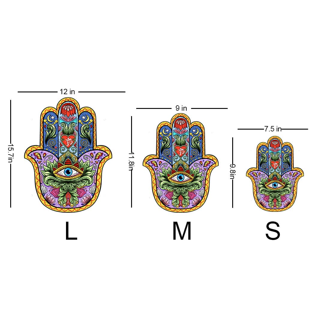 HAND OF FATIMA Wooden Jigsaw Puzzle - KAAYEE Puzzle