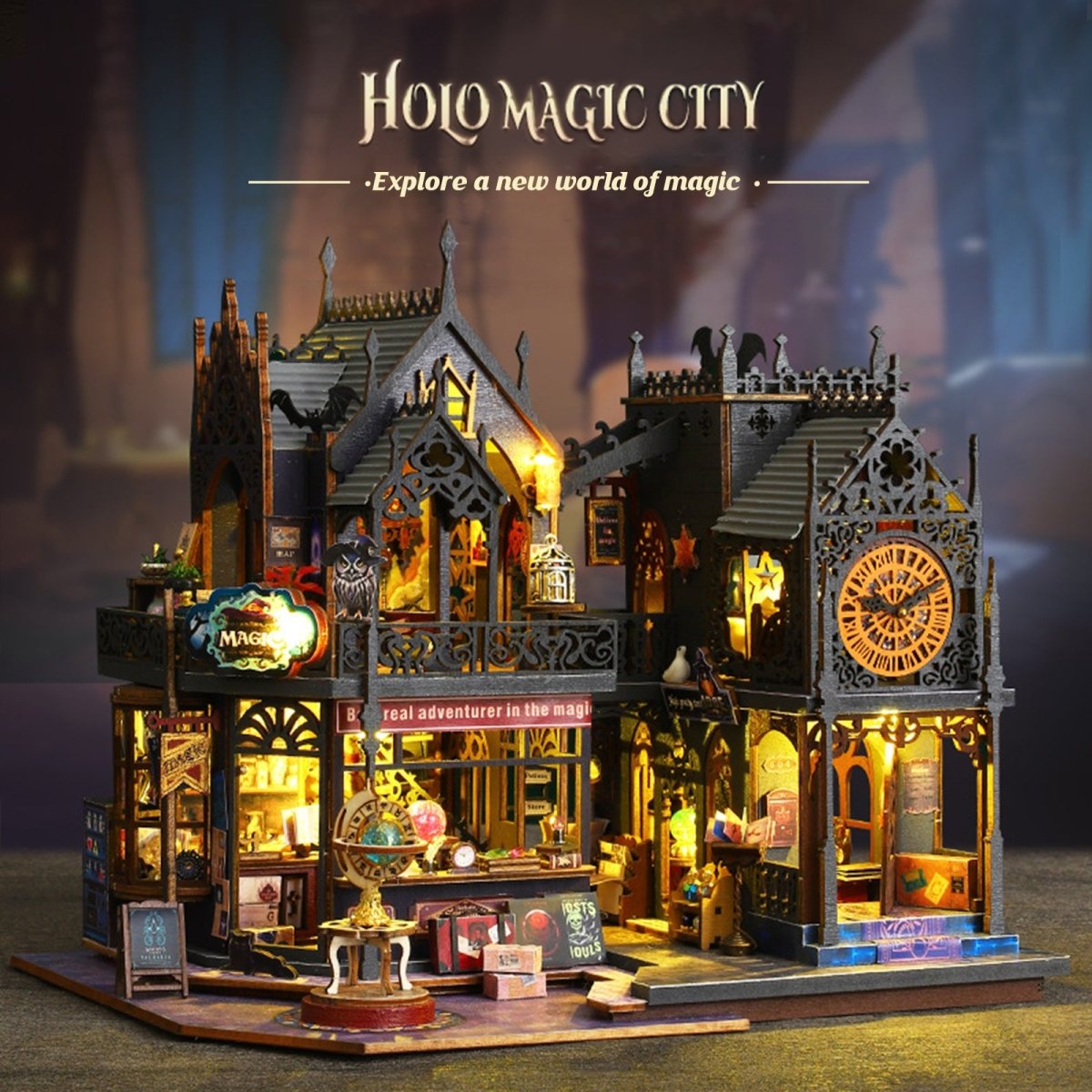 愛昧 MAGICAL HOUSE* Holo Magic City DIY Miniature House - KAAYEE Puzzle