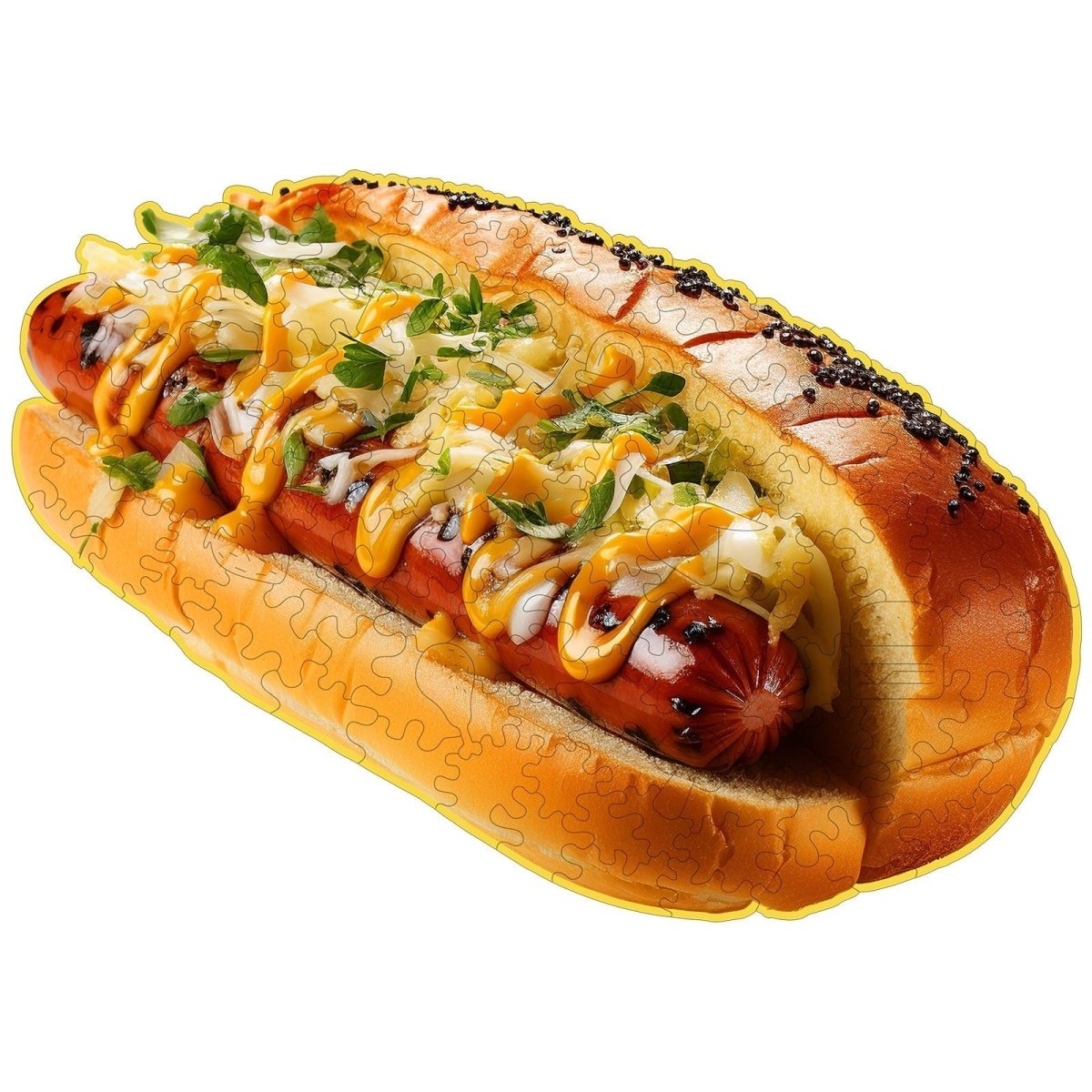 Hotdog Wooden Jigsaw Puzzle - KAAYEE Puzzle