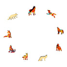 HOWLING WOLF RED Wooden Jigsaw Puzzle - KAAYEE Puzzle