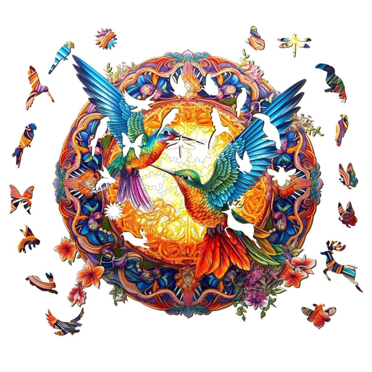 Hummingbird 2 Wooden Jigsaw Puzzle - KAAYEE Puzzle