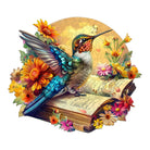 Hummingbird on book Wooden Jigsaw Puzzle - KAAYEE Puzzle