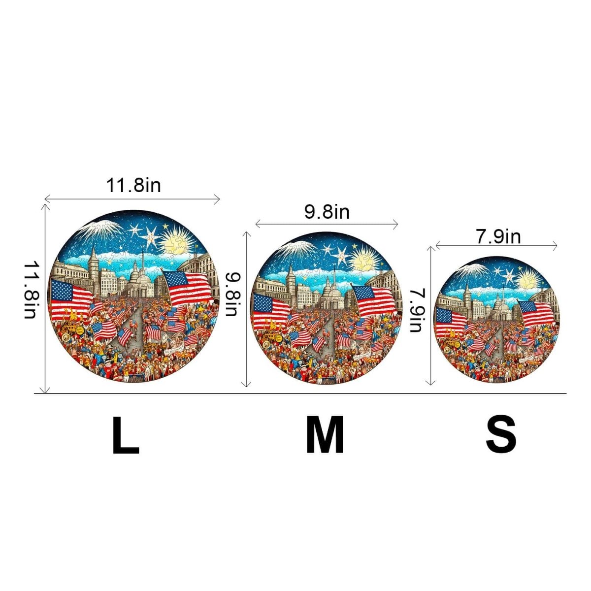 Independence Day Carnival Wooden Jigsaw Puzzle - KAAYEE Puzzle