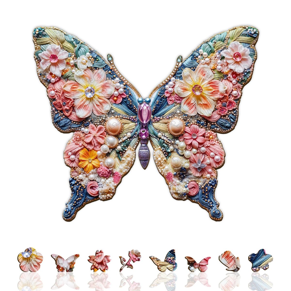 Jewelry Butterfly Wooden Jigsaw Puzzle - KAAYEE Puzzle