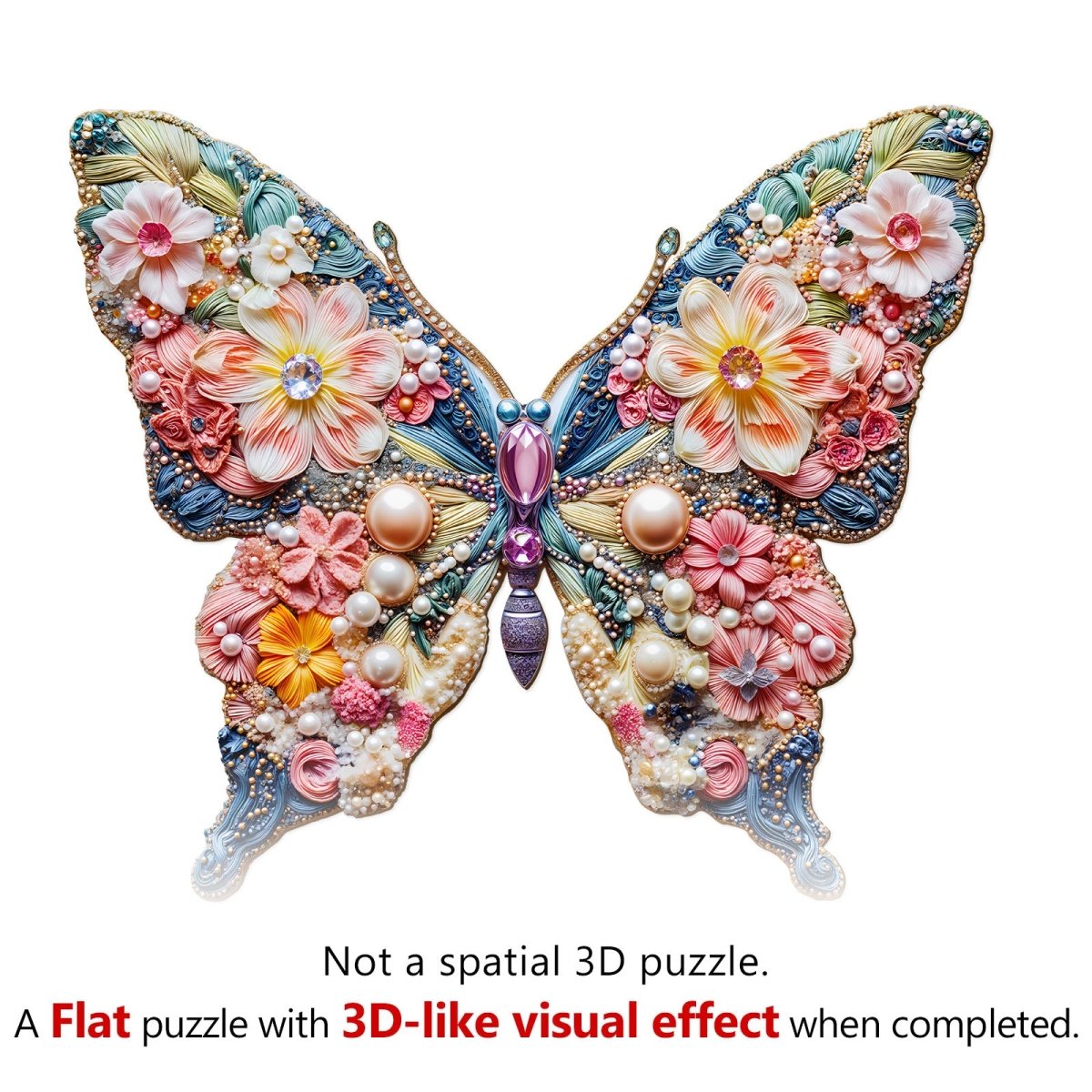 Jewelry Butterfly Wooden Jigsaw Puzzle - KAAYEE Puzzle
