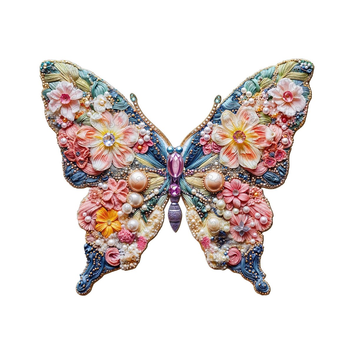 Jewelry Butterfly Wooden Jigsaw Puzzle - KAAYEE Puzzle