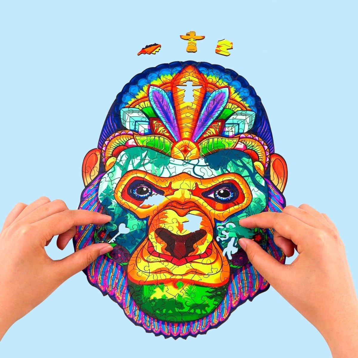 JUNGLE KING KONG Wooden Jigsaw Puzzle - KAAYEE Puzzle