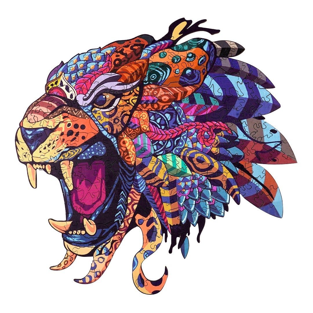 JUNGLE LIGHTNING Wooden Jigsaw Puzzle - KAAYEE Puzzle