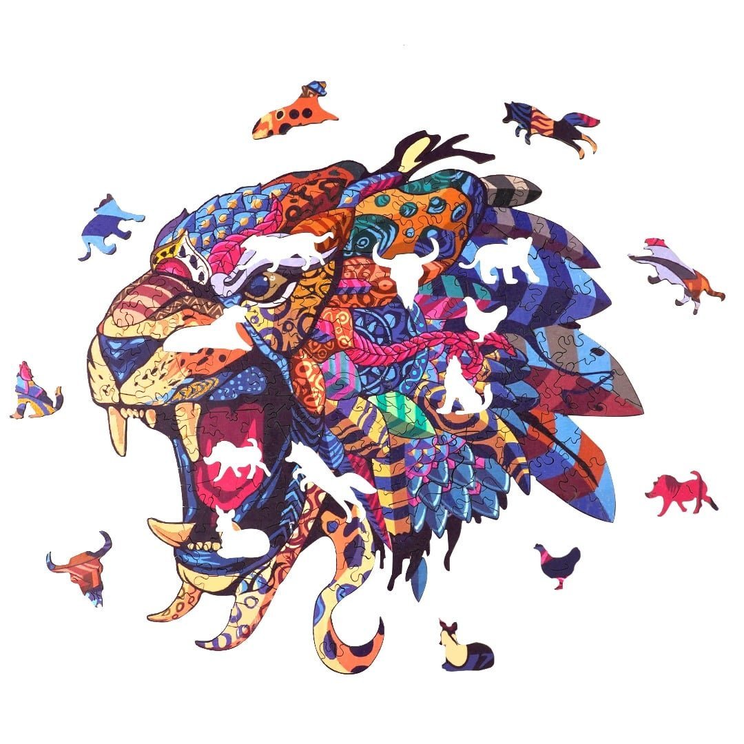 JUNGLE LIGHTNING Wooden Jigsaw Puzzle - KAAYEE Puzzle