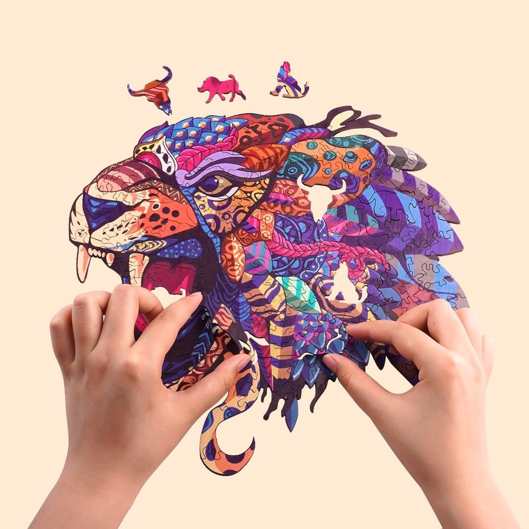 JUNGLE LIGHTNING Wooden Jigsaw Puzzle - KAAYEE Puzzle