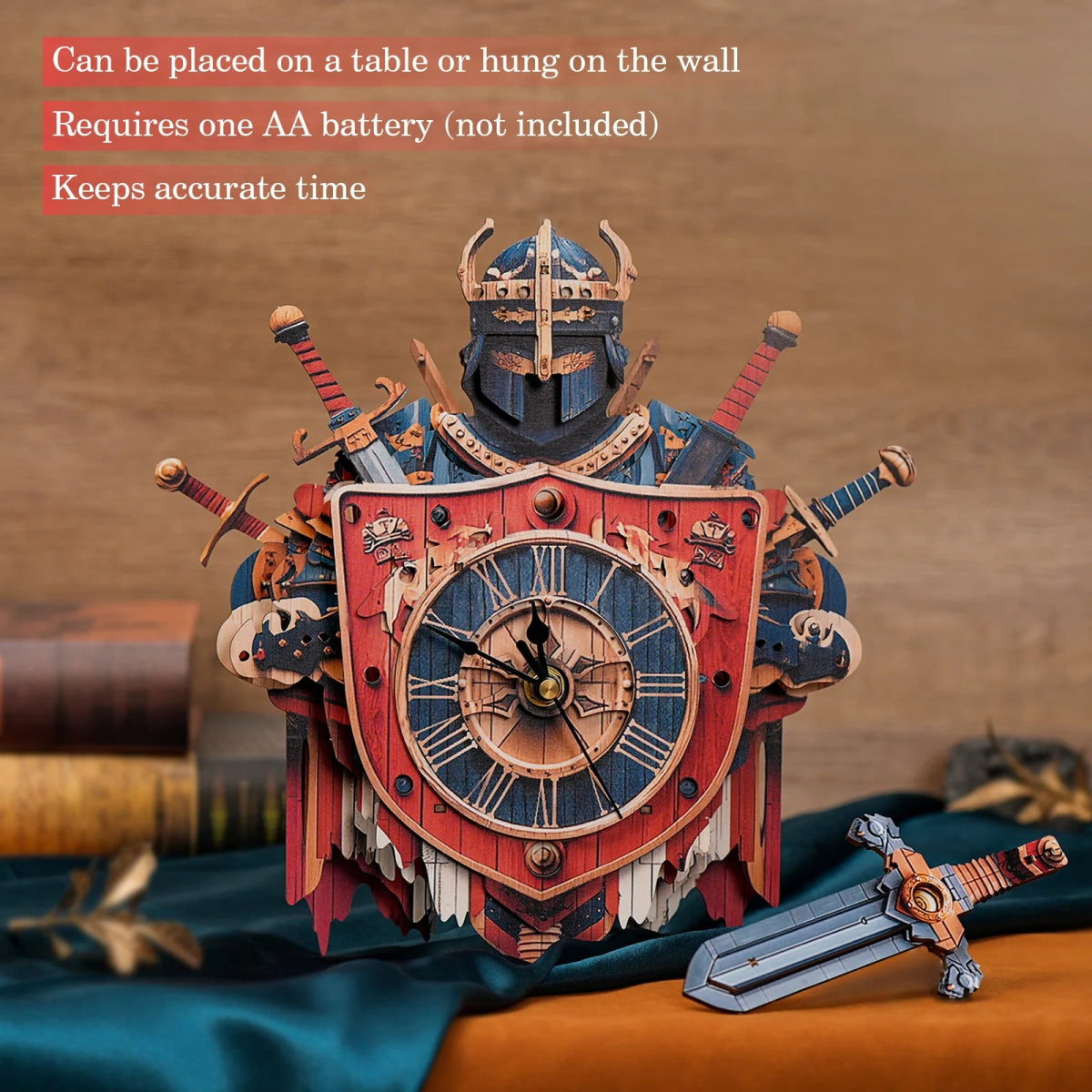 Knight Wooden Clock Kit - KAAYEE Puzzle