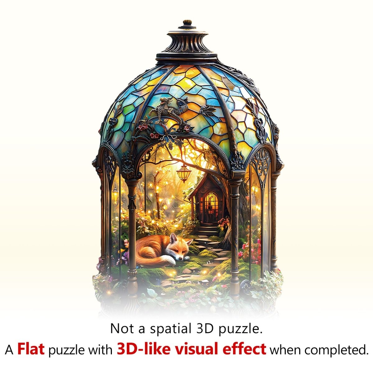 Lantern Fox Wooden Jigsaw Puzzle - KAAYEE Puzzle