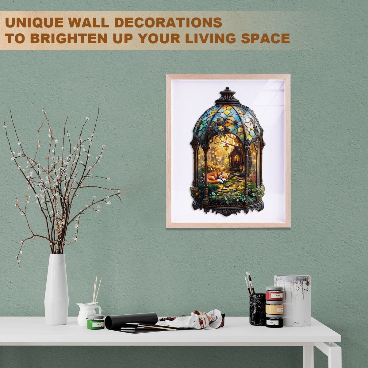 Lantern Fox Wooden Jigsaw Puzzle - KAAYEE Puzzle