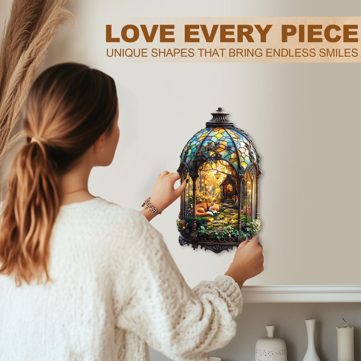 Lantern Fox Wooden Jigsaw Puzzle - KAAYEE Puzzle