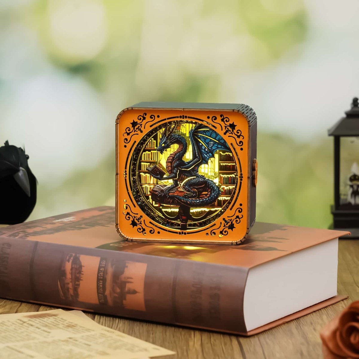 Library Dragon Wooden Night Light Kit - KAAYEE Puzzle