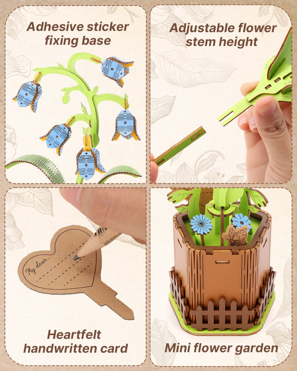 Lily of the Valley DIY Wooden Flower - KAAYEE Puzzle