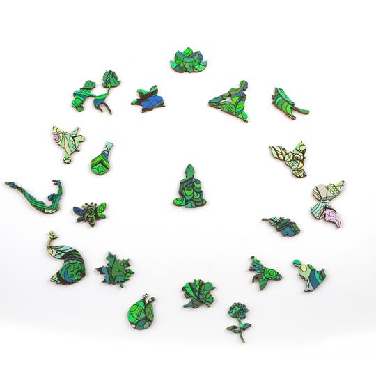 LOTUS FLOWER Wooden Jigsaw Puzzle - KAAYEE Puzzle