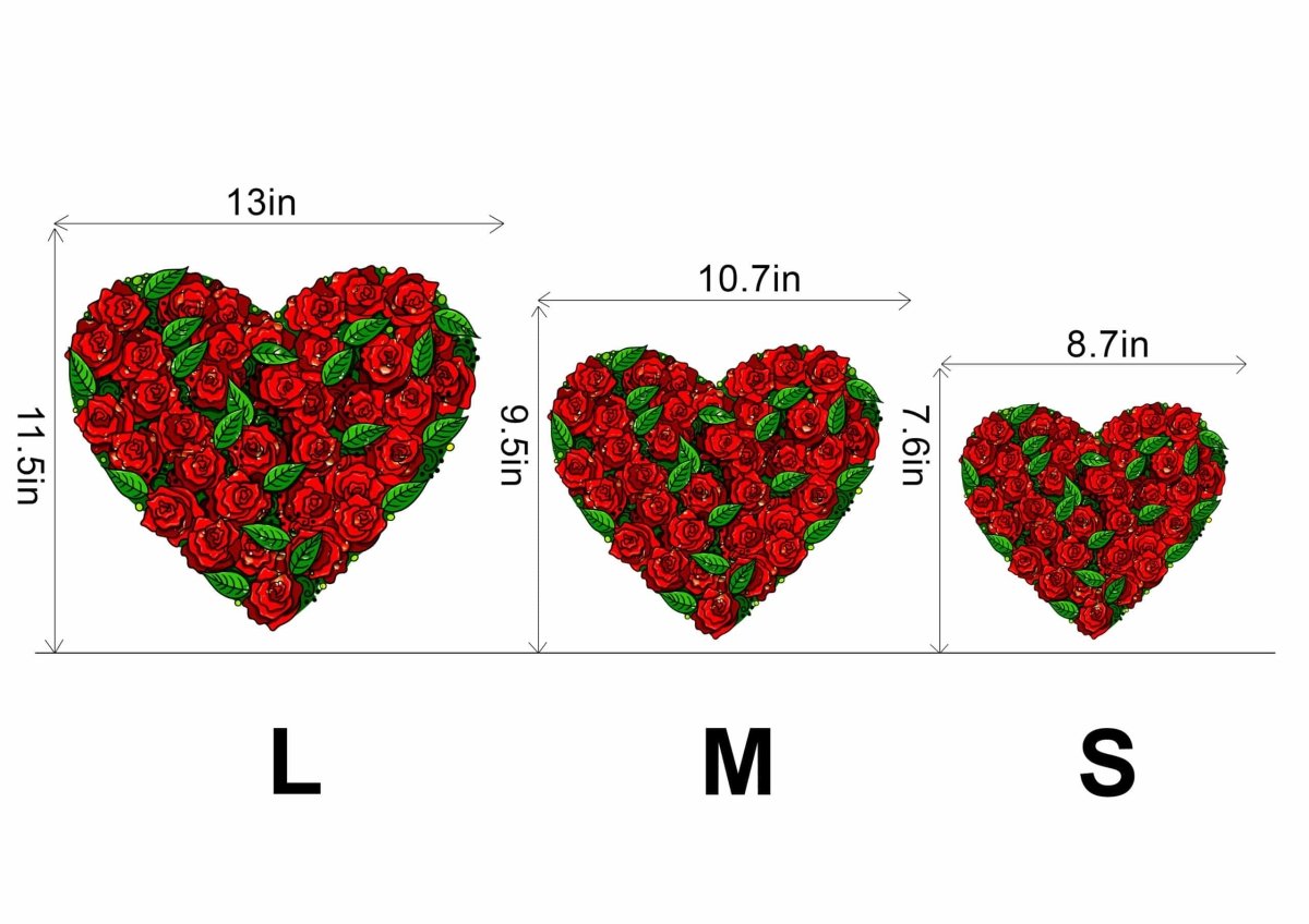 LOVE ROSES Wooden Jigsaw Puzzle - KAAYEE Puzzle