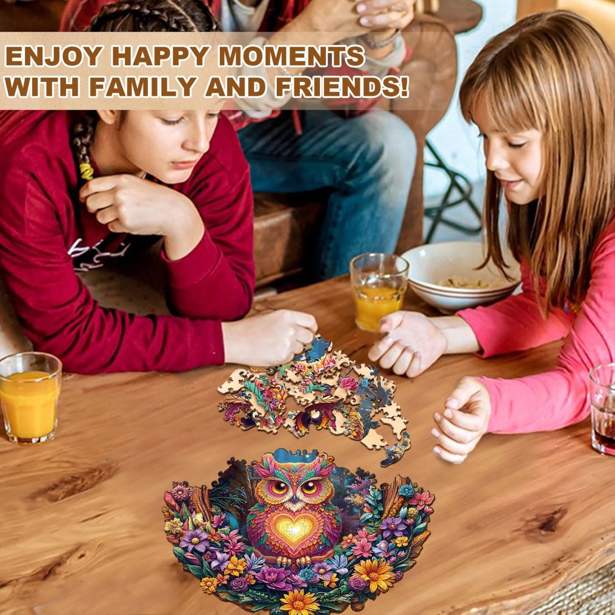 Loving Owl Wooden Jigsaw Puzzle - KAAYEE Puzzle