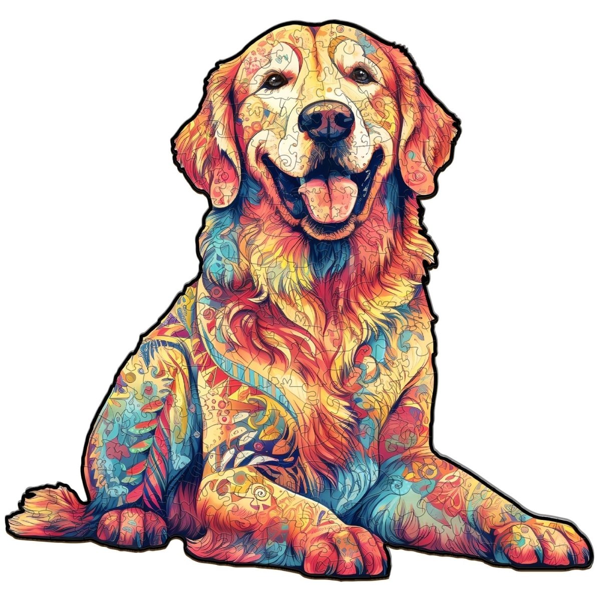Loyal Golden Retriever Wooden Jigsaw Puzzle - KAAYEE Puzzle