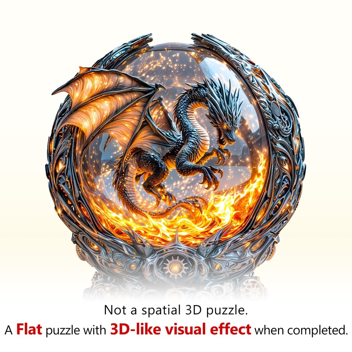 Magic Ball Fire Dragon Wooden Jigsaw Puzzle - KAAYEE Puzzle