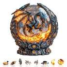 Magic Ball Fire Dragon Wooden Jigsaw Puzzle - KAAYEE Puzzle