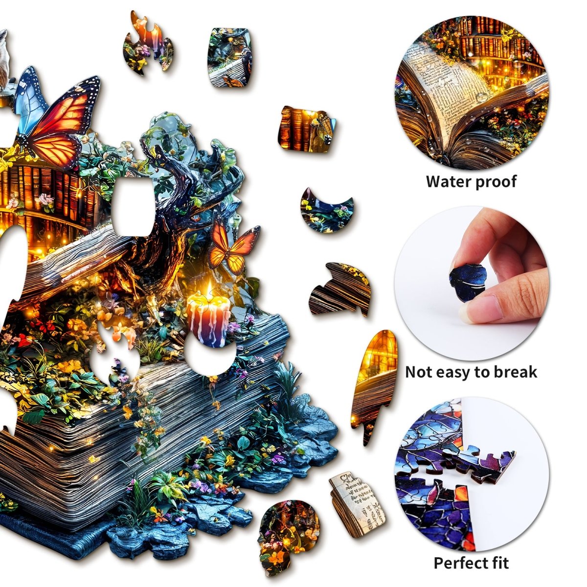 新品　未使用imagining the magic jigsaw puzzle Magic Book Wooden Jigsaw Puzzle - KAAYEE Puzzle