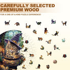 Magic Feline Wooden Jigsaw Puzzle - KAAYEE Puzzle