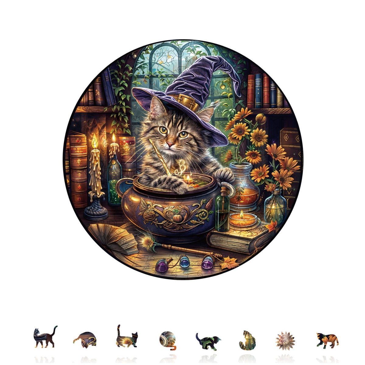 Magic Feline Wooden Jigsaw Puzzle - KAAYEE Puzzle