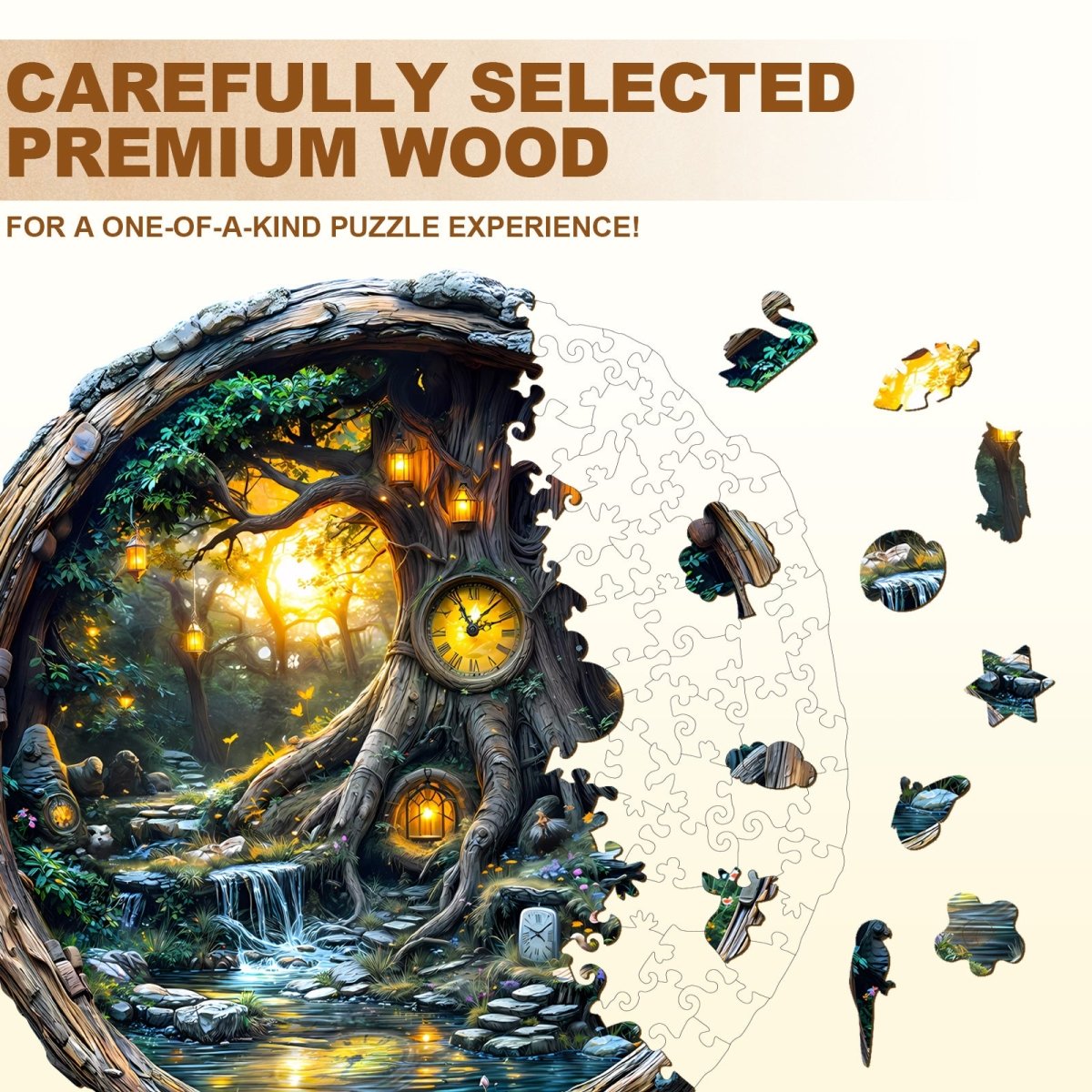 Magic time tree Wooden Jigsaw Puzzle - KAAYEE Puzzle