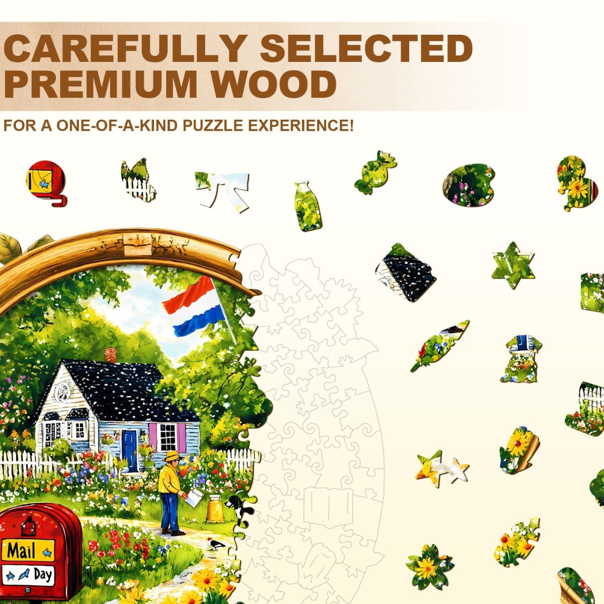 Mail Day Wooden Jigsaw Puzzle - KAAYEE Puzzle