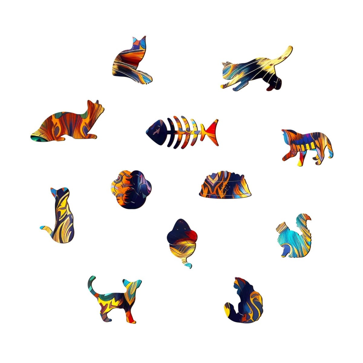Maine Cat 2 Wooden Jigsaw Puzzle - KAAYEE Puzzle