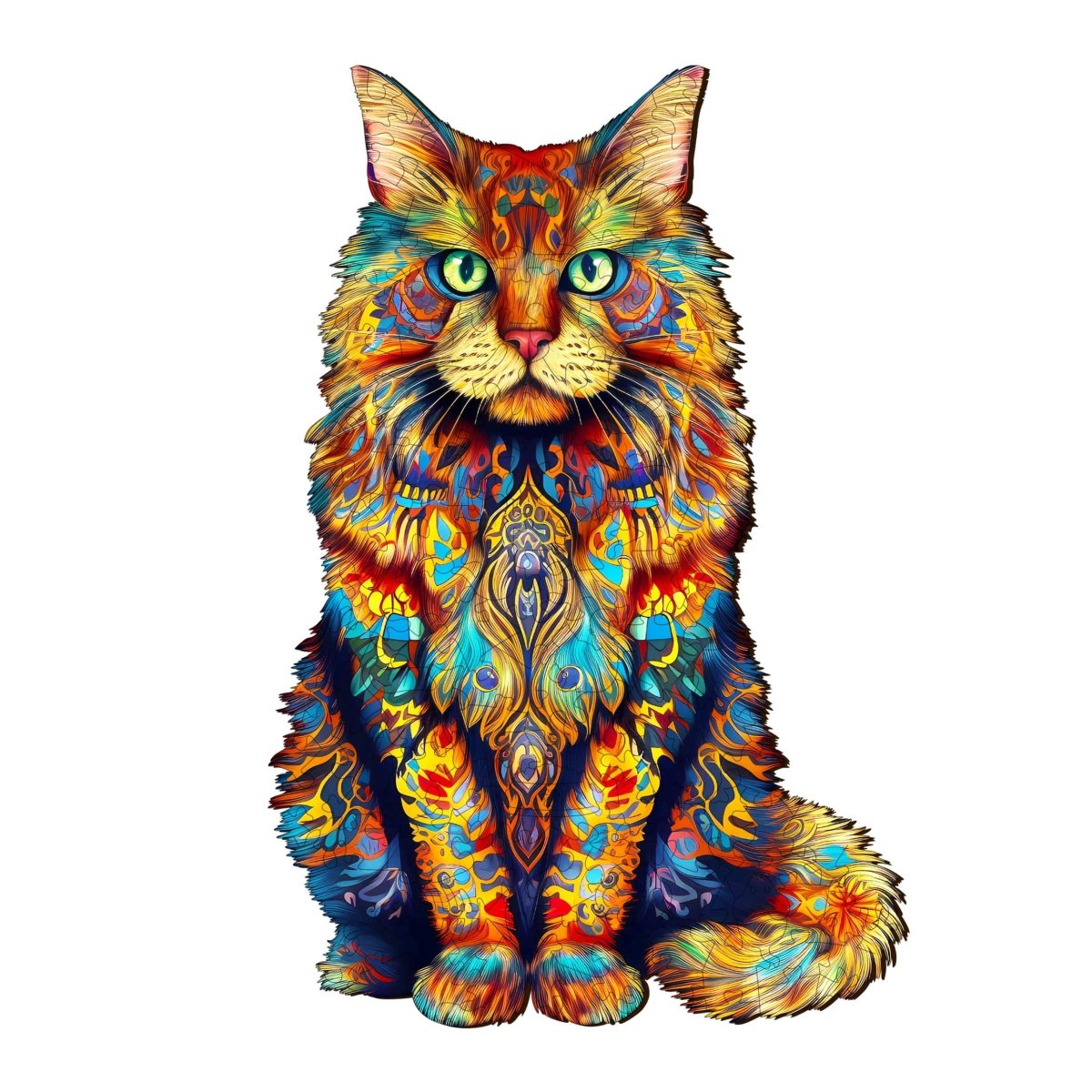Maine Cat 2 Wooden Jigsaw Puzzle - KAAYEE Puzzle