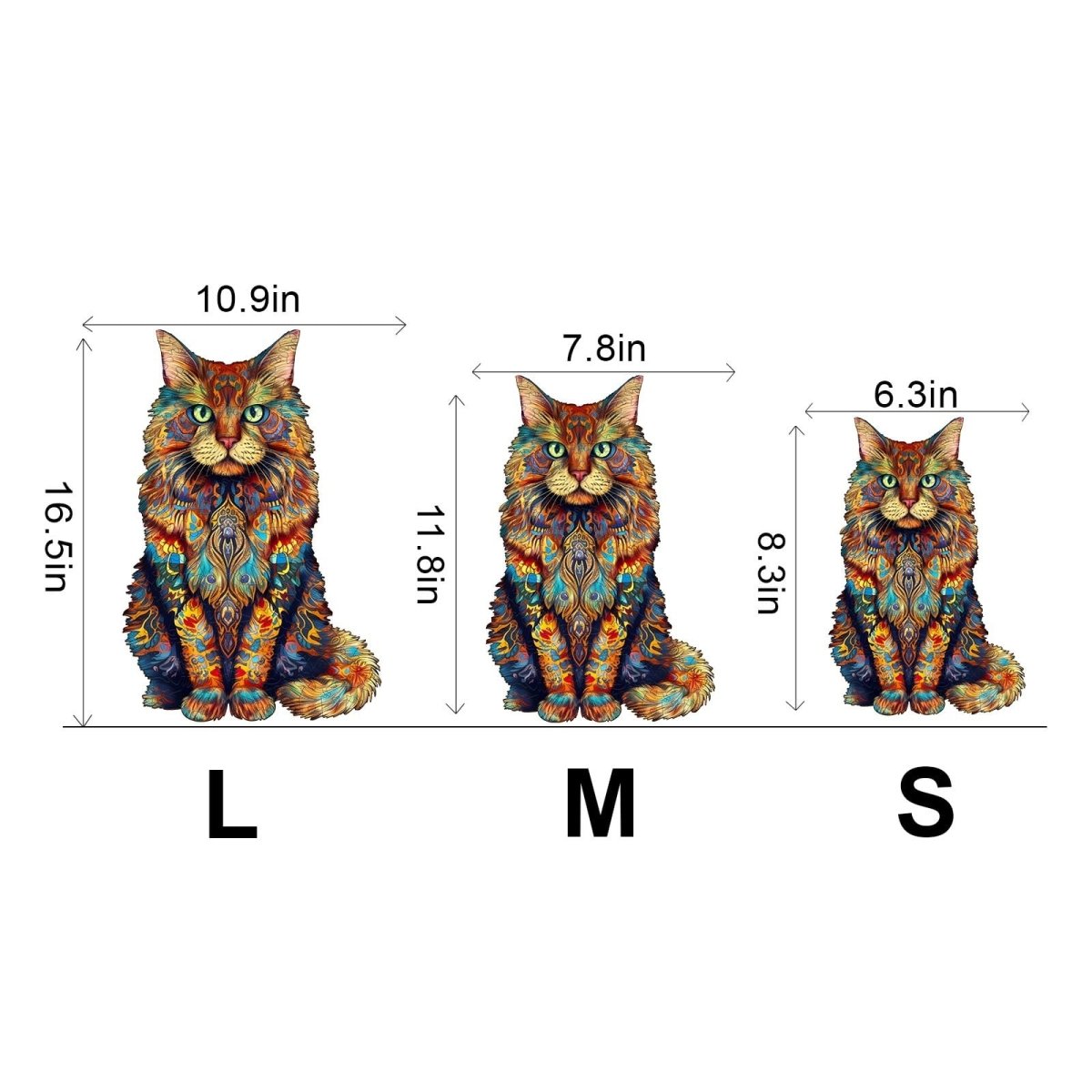 Maine Cat 2 Wooden Jigsaw Puzzle - KAAYEE Puzzle