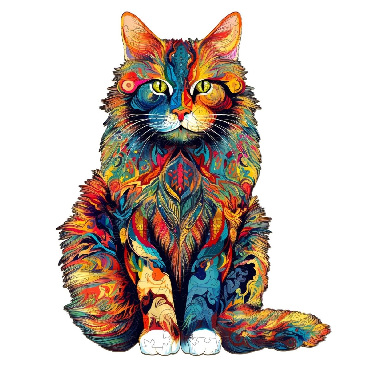 Maine Cat Wooden Jigsaw Puzzle - KAAYEE Puzzle