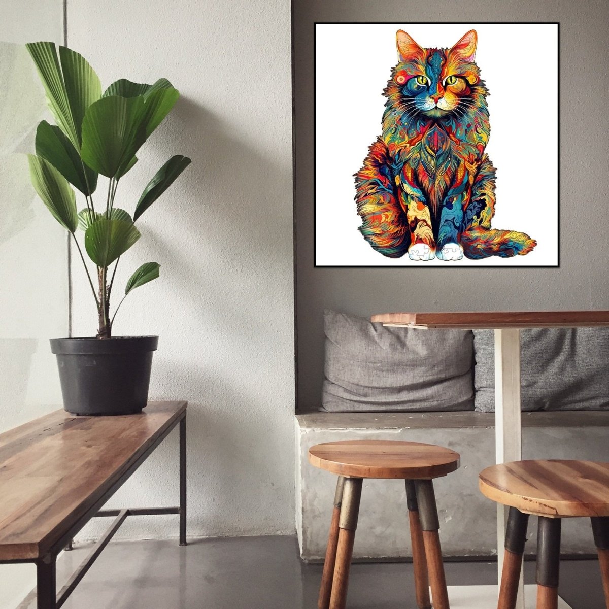 Maine Cat Wooden Jigsaw Puzzle - KAAYEE Puzzle