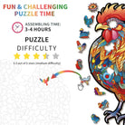 Majestic Cock Wooden Jigsaw Puzzle - KAAYEE Puzzle