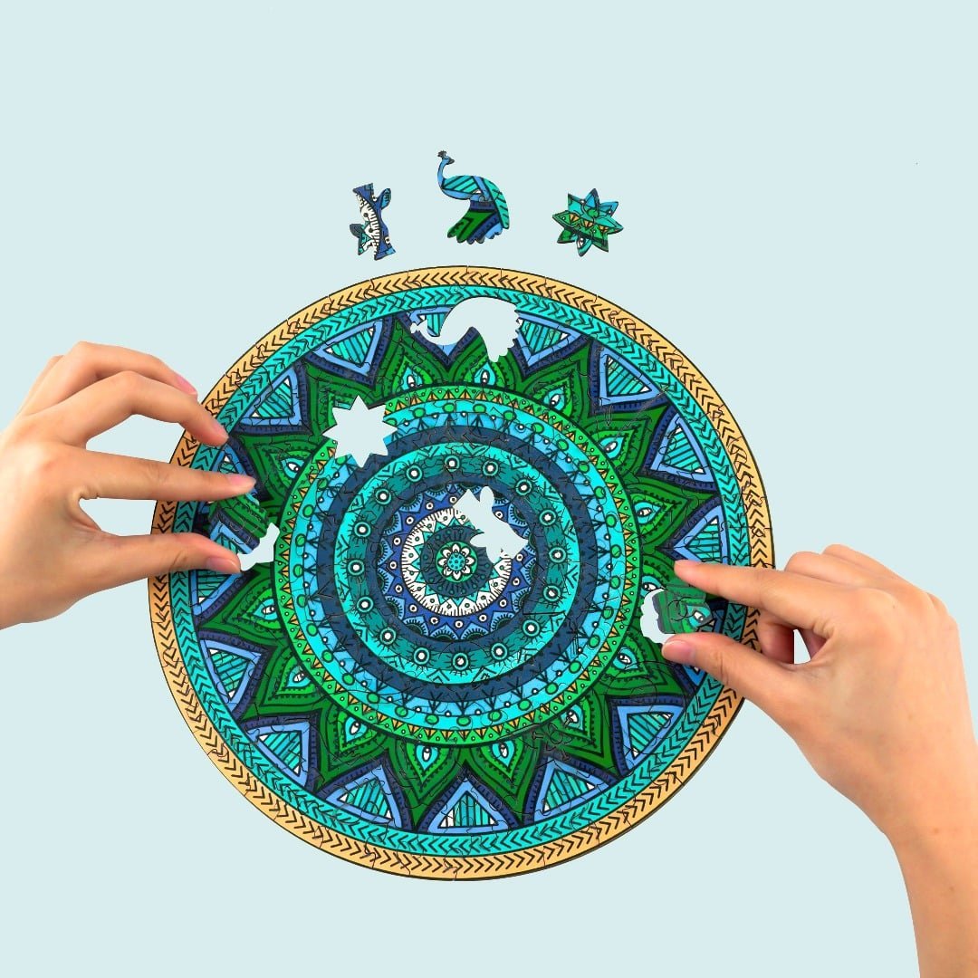 MANDALA 1 Wooden Jigsaw Puzzle - KAAYEE Puzzle