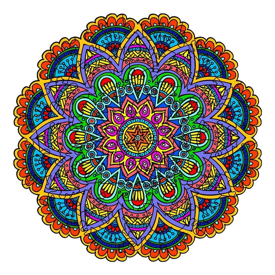 MANDALA 2 Wooden Jigsaw Puzzle - KAAYEE Puzzle