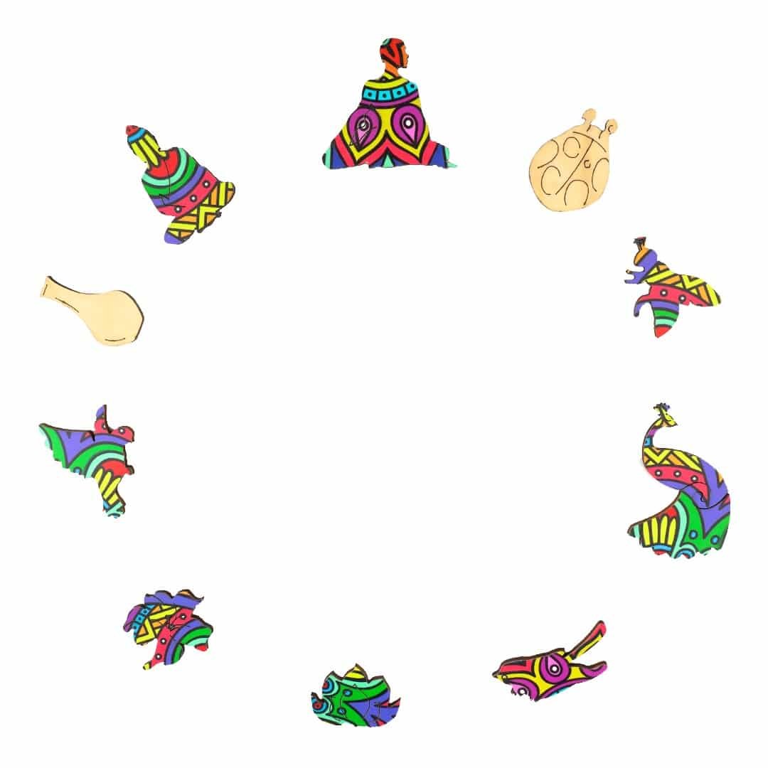 MANDALA 2 Wooden Jigsaw Puzzle - KAAYEE Puzzle