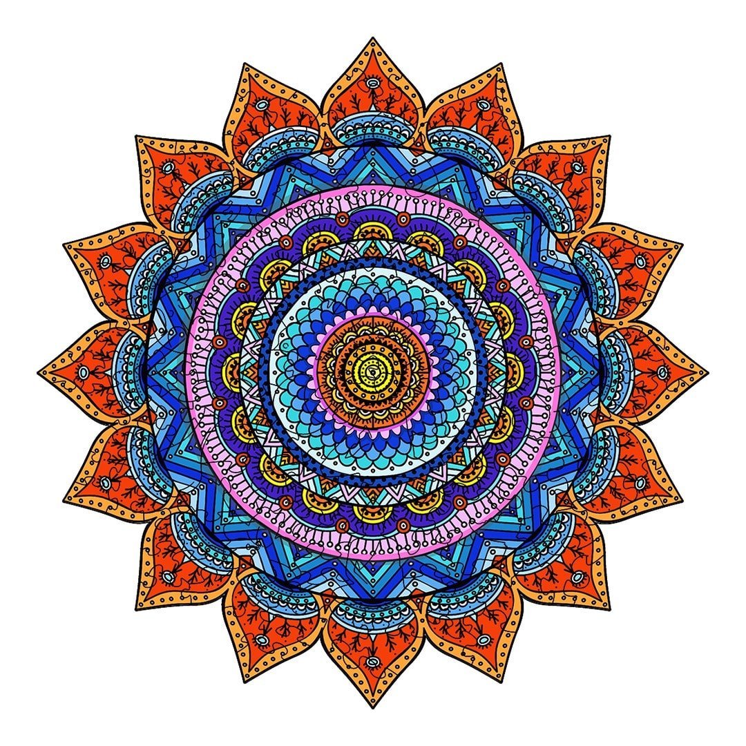 MANDALA 3 Wooden Jigsaw Puzzle - KAAYEE Puzzle