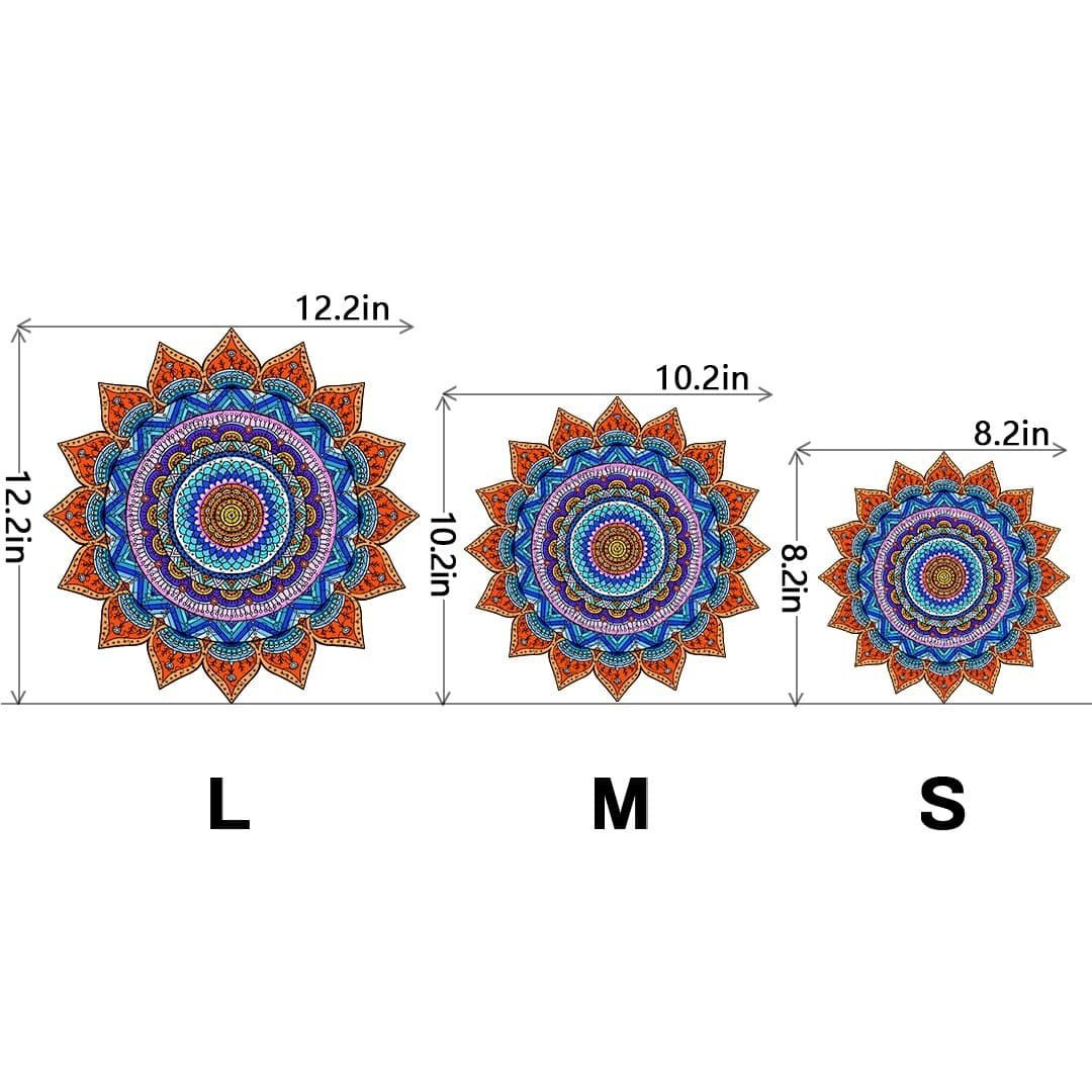 MANDALA 3 Wooden Jigsaw Puzzle - KAAYEE Puzzle