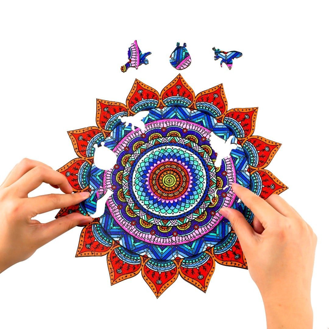 MANDALA 3 Wooden Jigsaw Puzzle - KAAYEE Puzzle