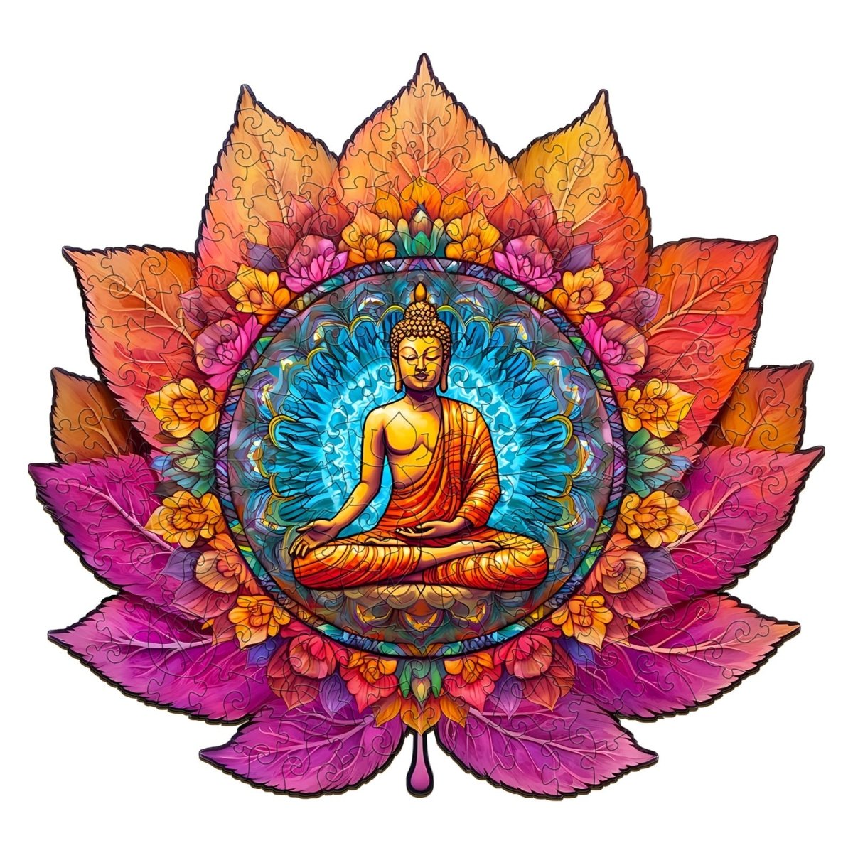 Mandala Buddhism Wooden Jigsaw Puzzle - KAAYEE Puzzle