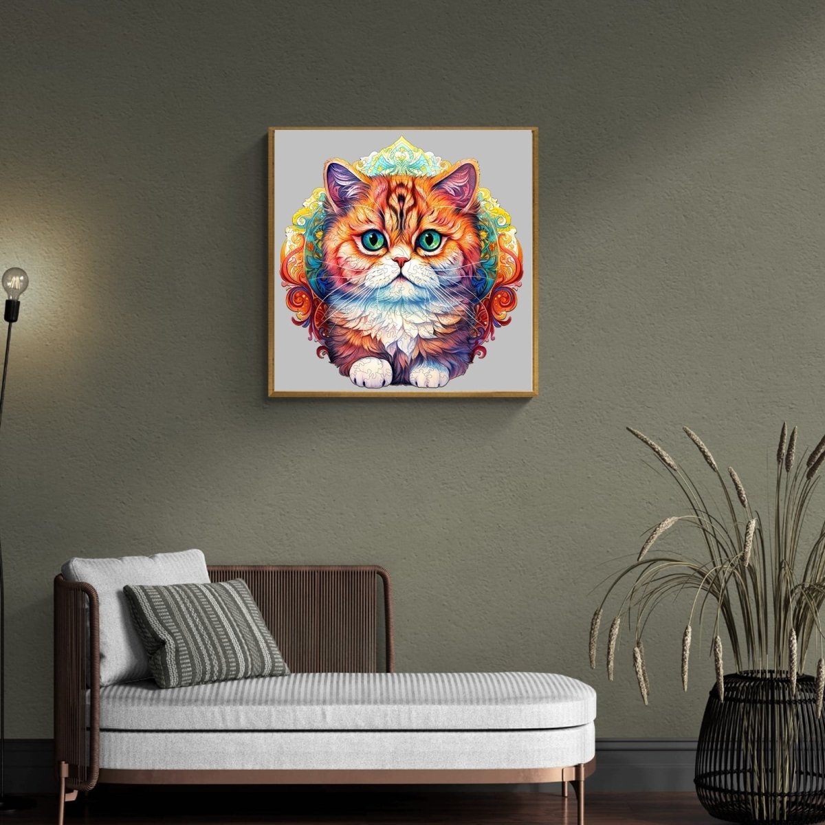 MANDALA CAT Wooden Jigsaw Puzzle - KAAYEE Puzzle