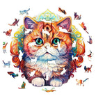 MANDALA CAT Wooden Jigsaw Puzzle - KAAYEE Puzzle