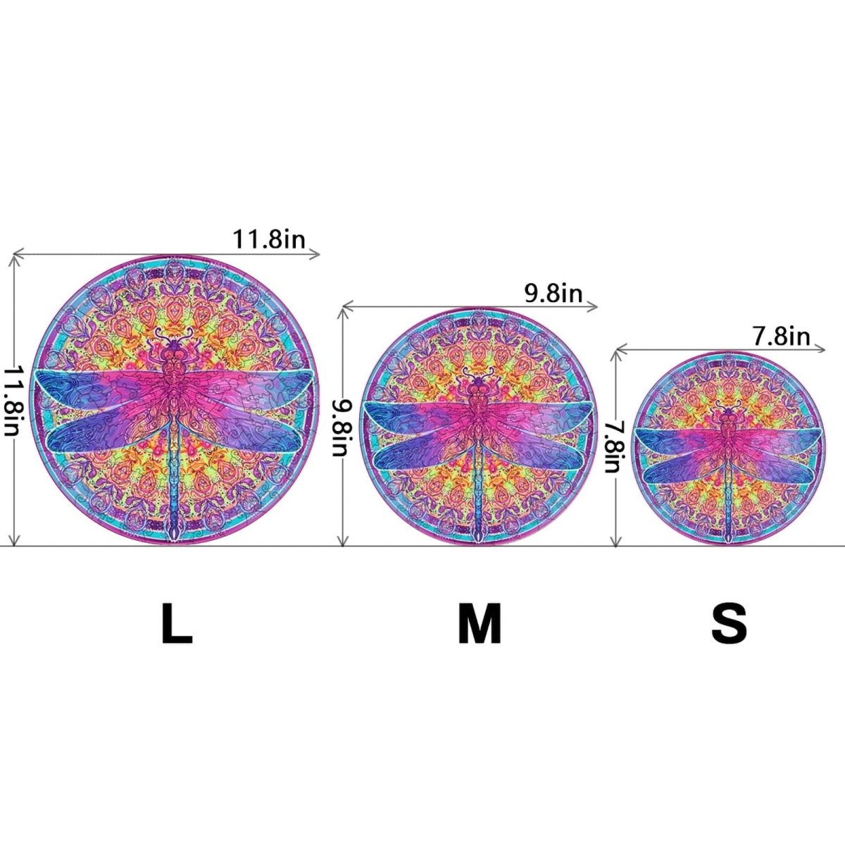 MANDALA DRAGONFLY 2 Wooden Jigsaw Puzzle - KAAYEE Puzzle