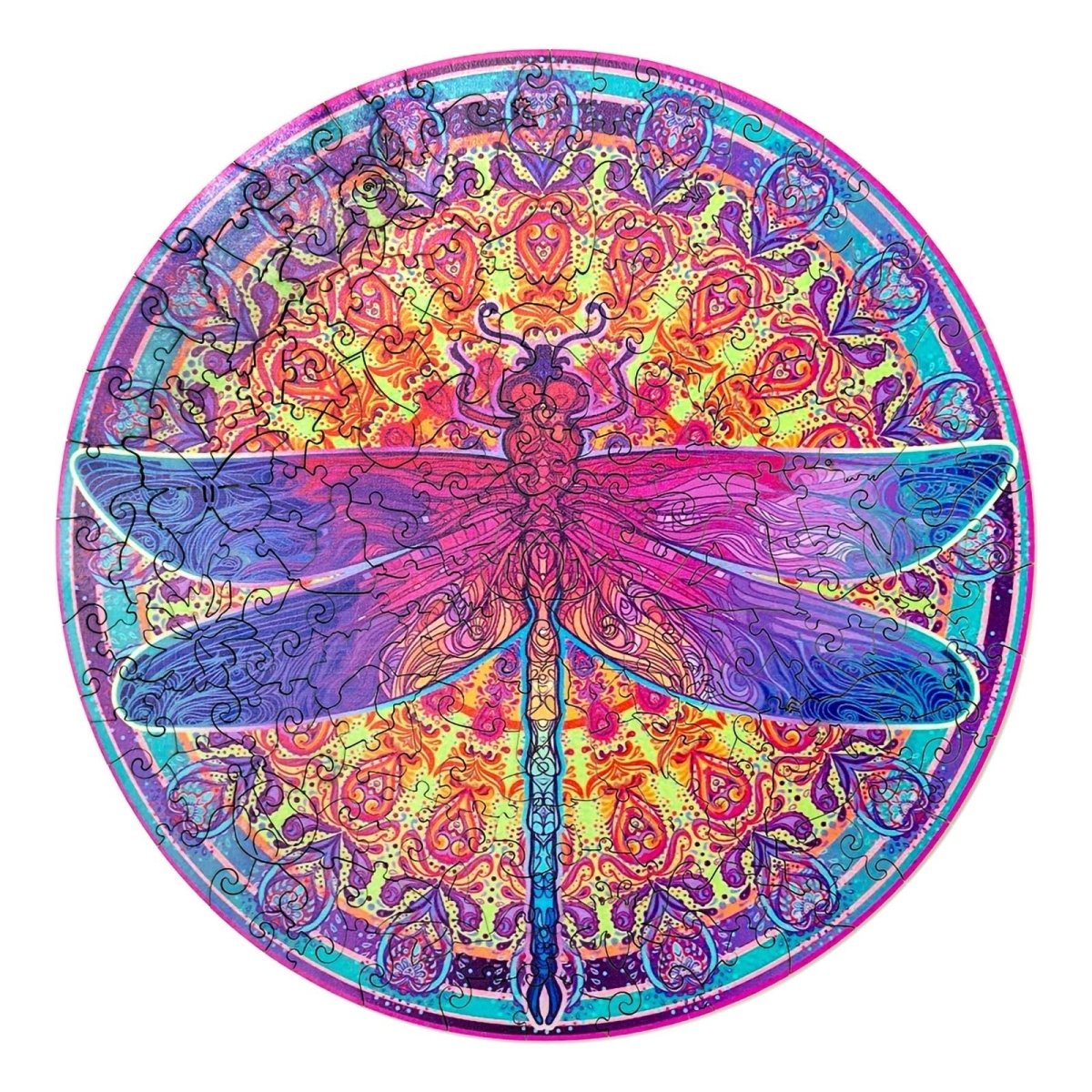 MANDALA DRAGONFLY 2 Wooden Jigsaw Puzzle - KAAYEE Puzzle