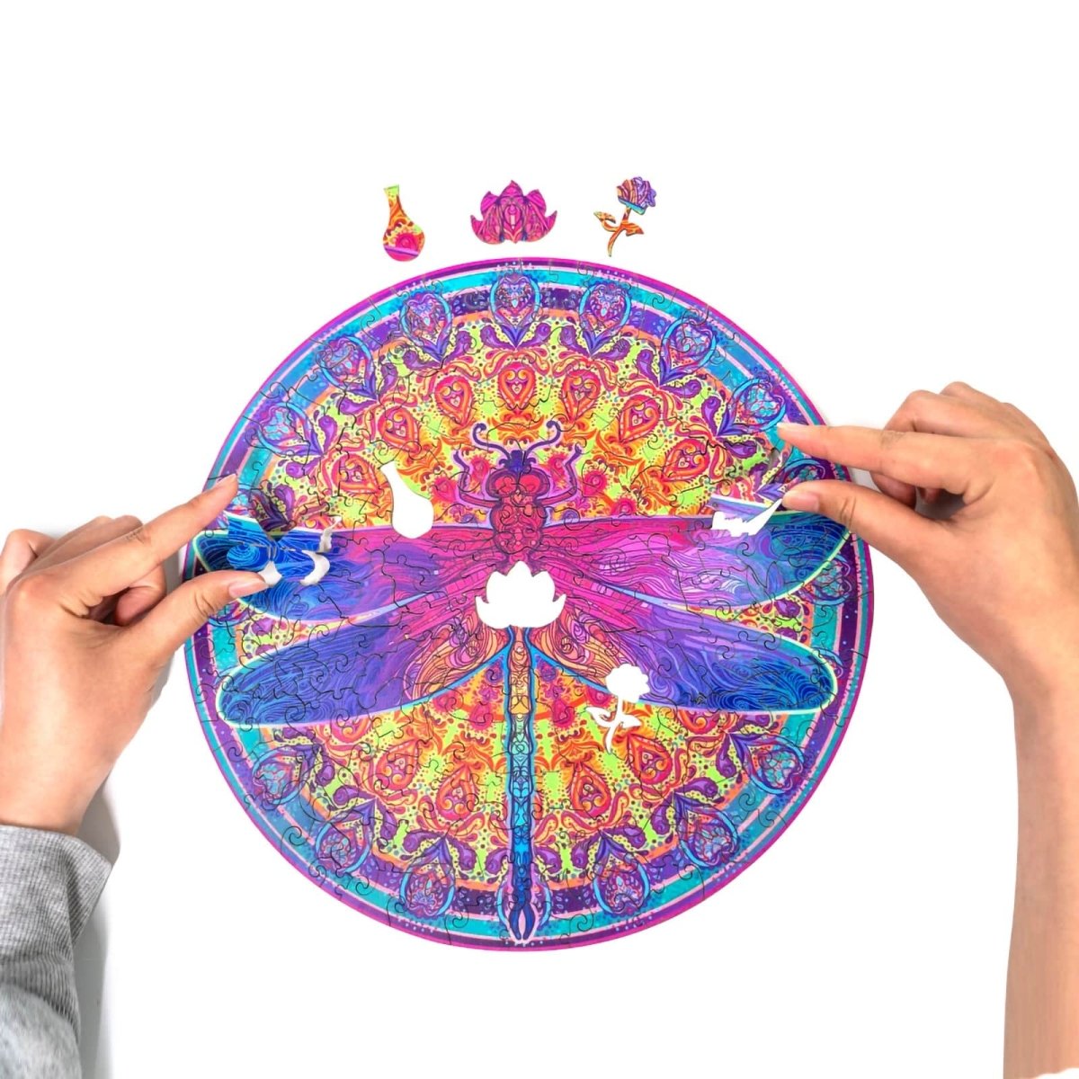 MANDALA DRAGONFLY 2 Wooden Jigsaw Puzzle - KAAYEE Puzzle