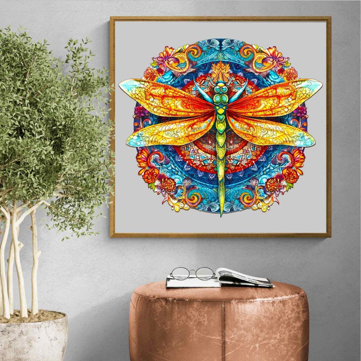 MANDALA DRAGONFLY Wooden Jigsaw Puzzle - KAAYEE Puzzle
